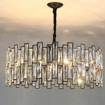 Crystal Chandier Melitina 6xe27, průměr 49 cm, černá, nastavitelná výška
