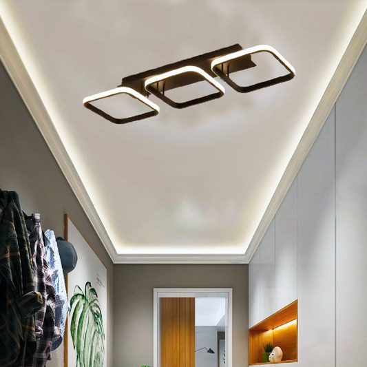 LED LED Vertex Grid Palal, 32W, 3 čtverce studené/horké/neutrální světlo, černá