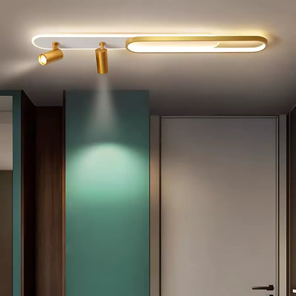 LED LED LED FILBERTO, 69 W, studené/teplé světlo/neutrální nastavitelný akrylový projektor a bílý a zlatý kov