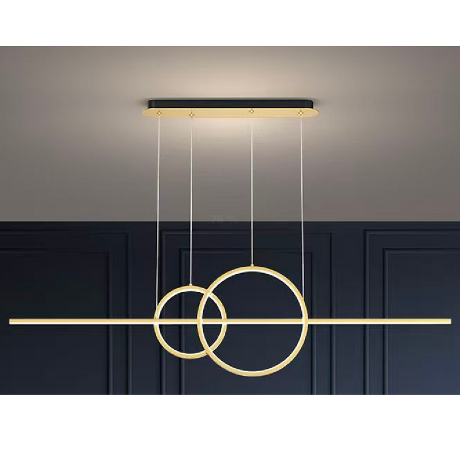 LED chtíč s dálkovým ovládáním Cassandra, 42W, Dimable, Golden