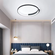 LED CHANDIER s dálkovým ovládáním Letizia, 33W, 1 kruh, studené/horké/neutrální světlo, nestabilní, černé