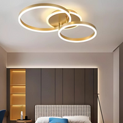 LED CHANDIER s dálkovým ovládáním Elisabeth, 72W, 2 kruhy, studené/horké/neutrální světlo, laskavé, zlaté