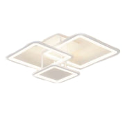 LED CHANDIER s dálkovým ovládáním, Zoe, 3 čtverce, 64W, studené/horké/neutrální světlo, nestabilní, bílé