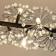 Crystal Chandier Petalo Lononi, průměr 62 cm, 25xg4, černá, nastavitelná výška