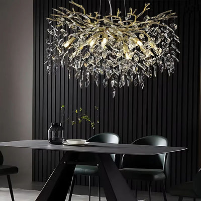 Crystal Chandier Waltz Rhapsody, 9x G9, Gold, 60 cm, nastavitelná výška