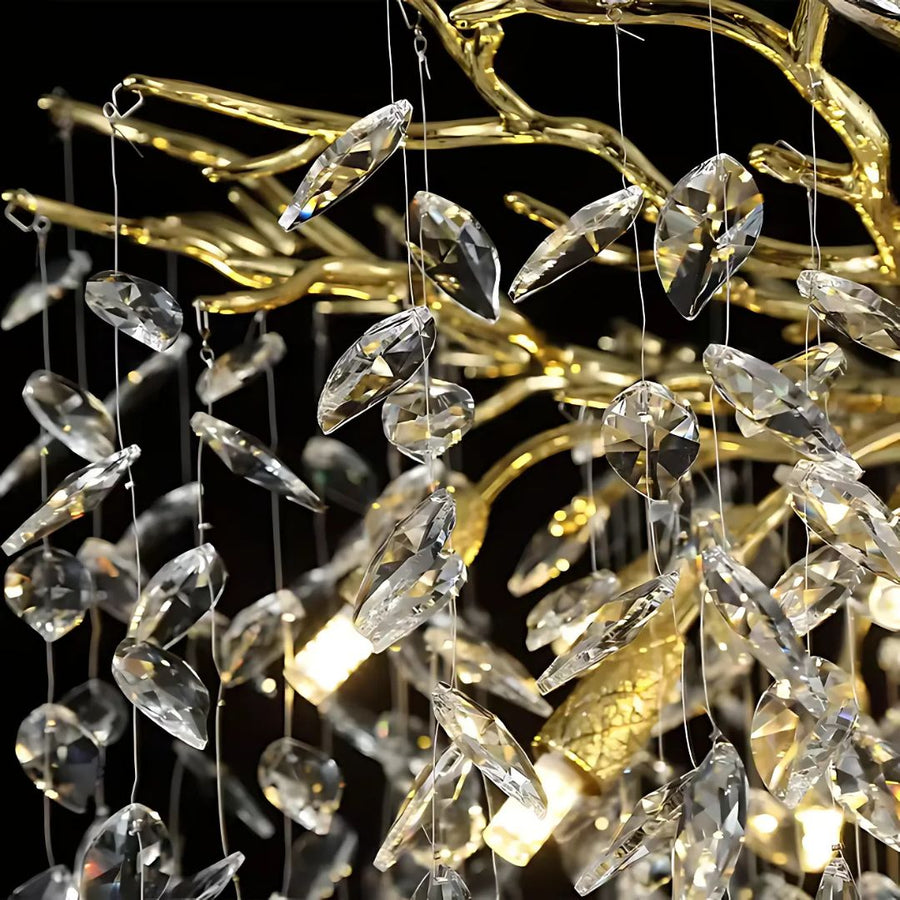 Crystal Chandier Waltz Rhapsody, 12x G9, zlato, 80 cm, nastavitelná výška