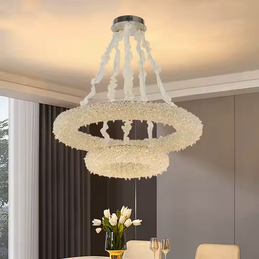 Křišťálový lustr, PRAHA Imperio, 80W, Průměr 71cm, Studené/Teplé/Neutrální světlo, Zlato, Nastavitelná výška