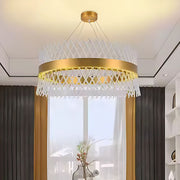 Candelabru Cristal ALHAMBRA Magno, LED, 110W, Diametru 60cm, Lumina Calda/Rece/Neutra, Dimabil, Inalțime Reglabila, Auriu