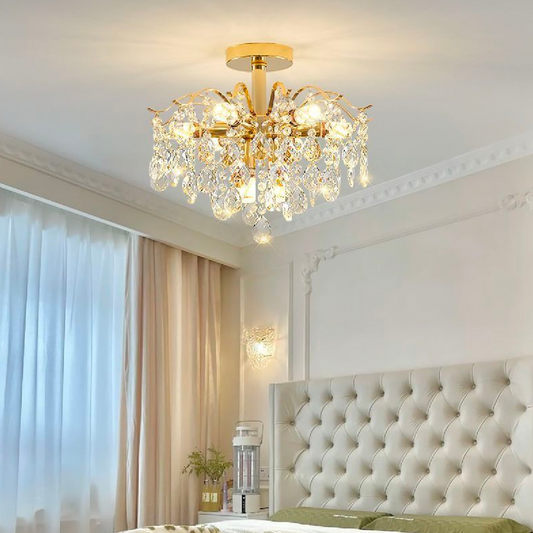 Crystal Crystal Chandelier, 6x E14, průměr 45 cm, zlato