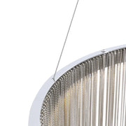 LED Tobias Chanderier s dálkovým ovládáním, breakálním, průměrem 50 cm, chrom