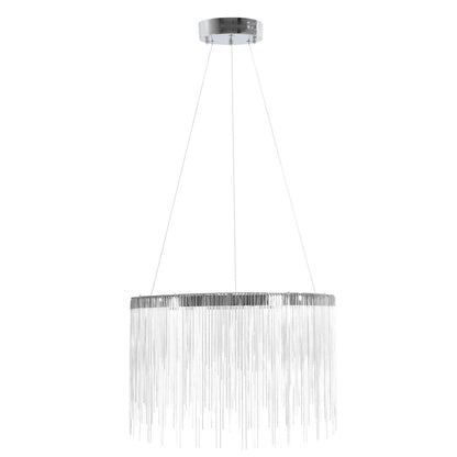 LED Tobias Chanderier s dálkovým ovládáním, breakálním, průměrem 50 cm, chrom