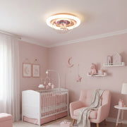 LED lustr UNICORN, 104W, 50cm, studené/teplé/neutrální světlo, růžový