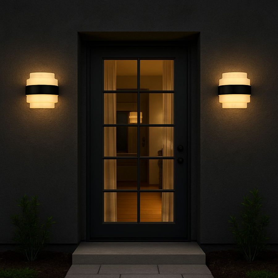 Aplikujte exteriér LED Meras, 12W, černé, 3000k, fantazie