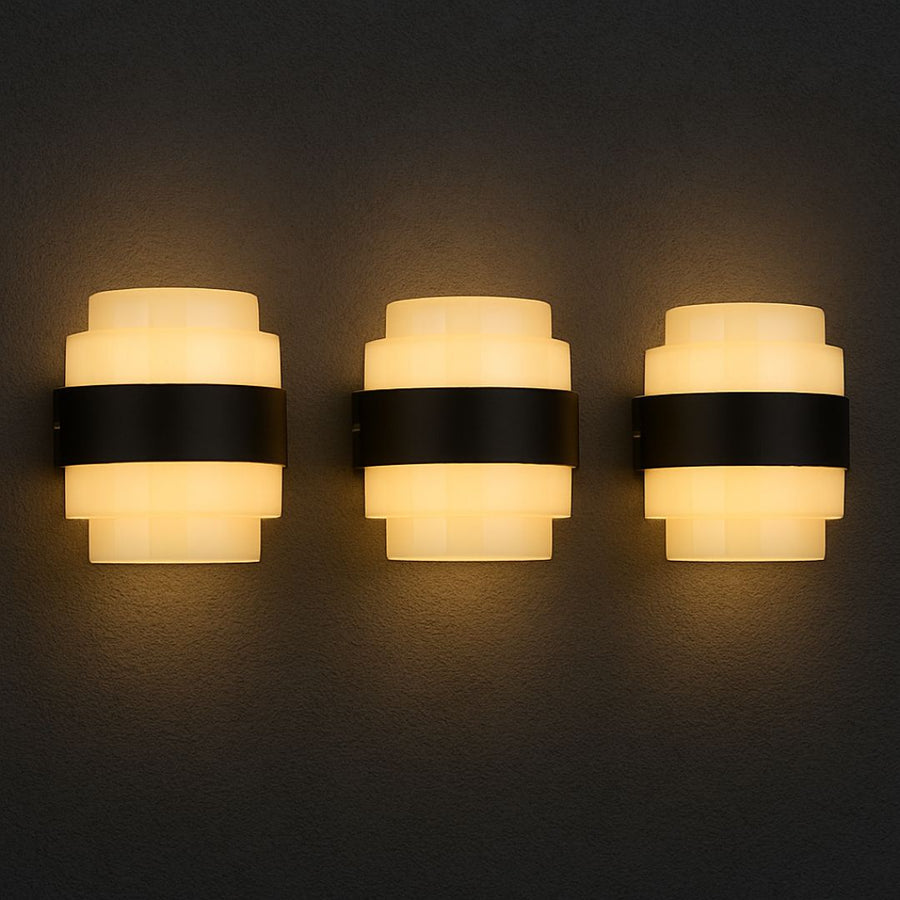 Aplikujte exteriér LED Meras, 12W, černé, 3000k, fantazie