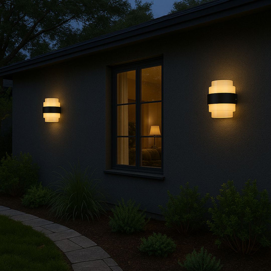 Aplikujte exteriér LED Meras, 12W, černé, 3000k, fantazie