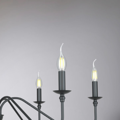 Lustra Metalic AVANT, tip Pendul cu brate, Rotunda, 6xE14, Negru