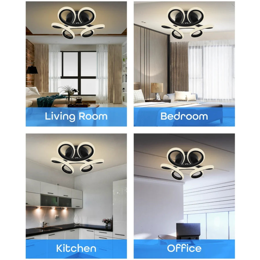 LED LED Vertex Helix, 44W, vlnité, chladné/horké/neutrální světlo, černá