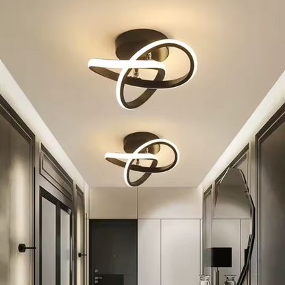 LED LED Vertex Infinitum, 42W, 2 kruhy, studené/horké/neutrální světlo, černá