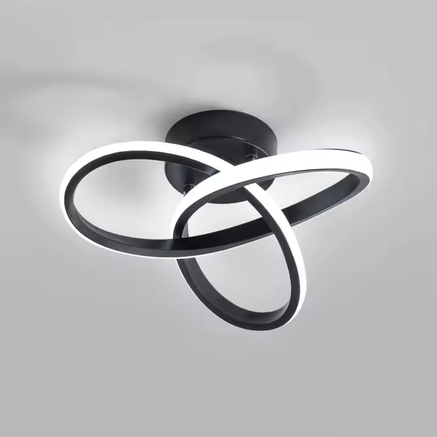 LED LED Vertex Infinitum, 42W, 2 kruhy, studené/horké/neutrální světlo, černá