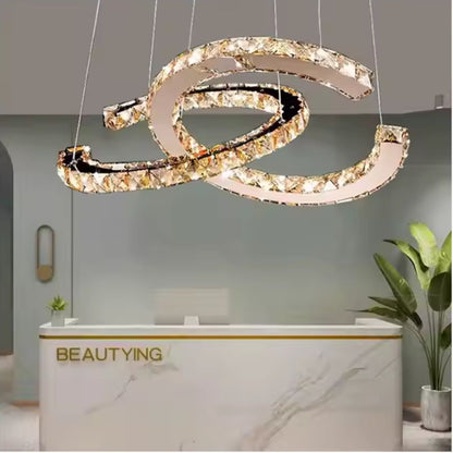 LED LED LED LED hranol ANTEA, dálkové ovládání, 40 W, Crystal and Metal, nestabilní, nastavitelná výška, chlad/horké/neutrální světlo