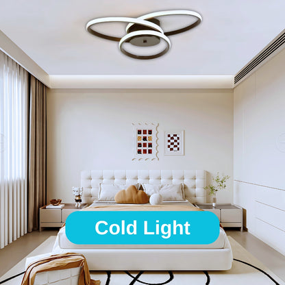 LED CHANDIER s dálkovým ovládáním Ecaterina 59W, pletené studené/horké/černé neutrální černé