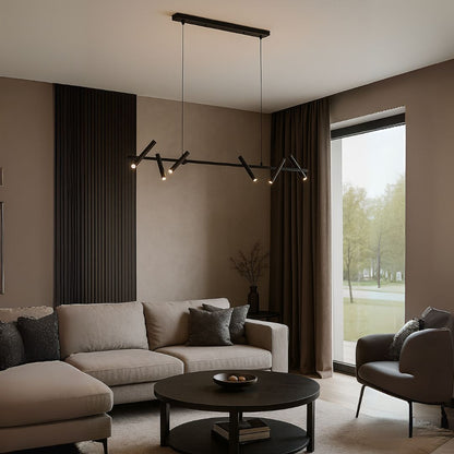 LED lustr s dálkovým ovládáním Harman, 23W, 6 zdrojů, neutrální světlo, černá