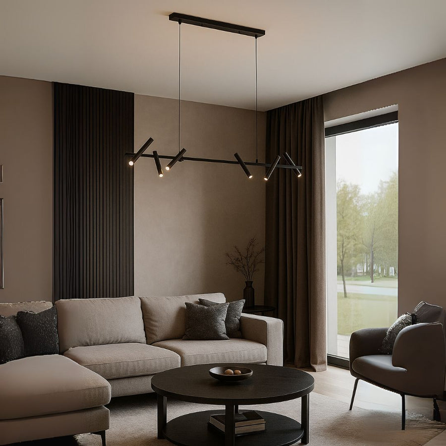 LED lustr s dálkovým ovládáním Harman, 23W, 6 zdrojů, neutrální světlo, černá