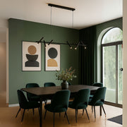 LED lustr s dálkovým ovládáním Harman, 23W, 6 zdrojů, neutrální světlo, černá