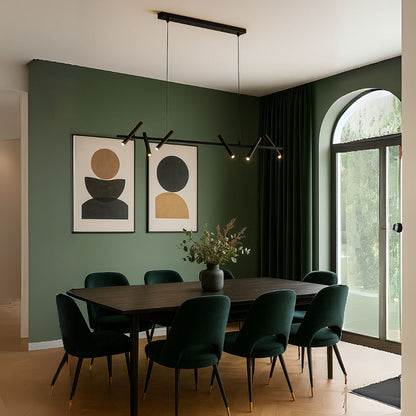 LED lustr s dálkovým ovládáním Harman, 23W, 6 zdrojů, neutrální světlo, černá