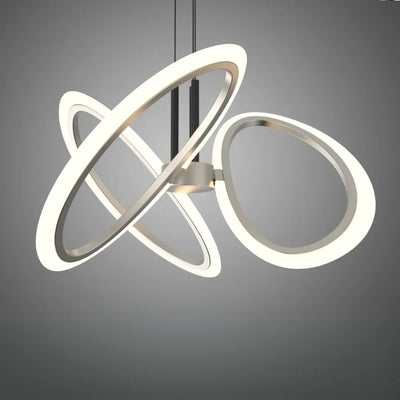 Lustra LED suspendata cu telecomanda RIMINI 48W, 3 Elemente, lumina Rece/Calda/Neutra, Dimabila, Auriu