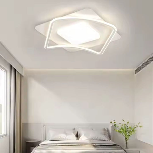 LED chtíč s moderním dálkovým ovládáním, 106W, 2 čtverce, studené/horké/neutrální světlo, nestabilní, bílé