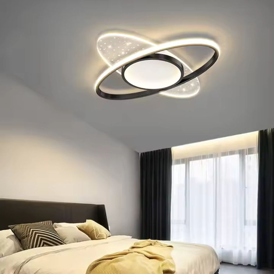 LED CHANDIER s dálkovým ovládáním Vario Obliquo, 110W, oválný, chladný/horký/neutrální světlo, nestabilní, černá