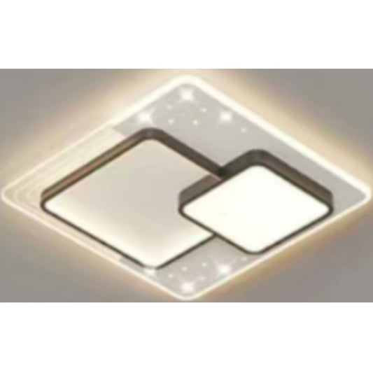 LED CHANDIER s dálkovým ovládáním Velura Nocco, 125W, 3 čtverce, chladné/horké/neutrální světlo, nestabilní, černé
