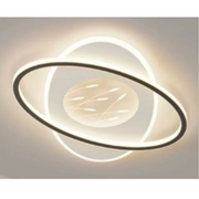 LED CHANDIER s dálkovým ovládáním Nero Orbit, 125W, oválný, chladný/horký/neutrální světlo, nestabilní, černá