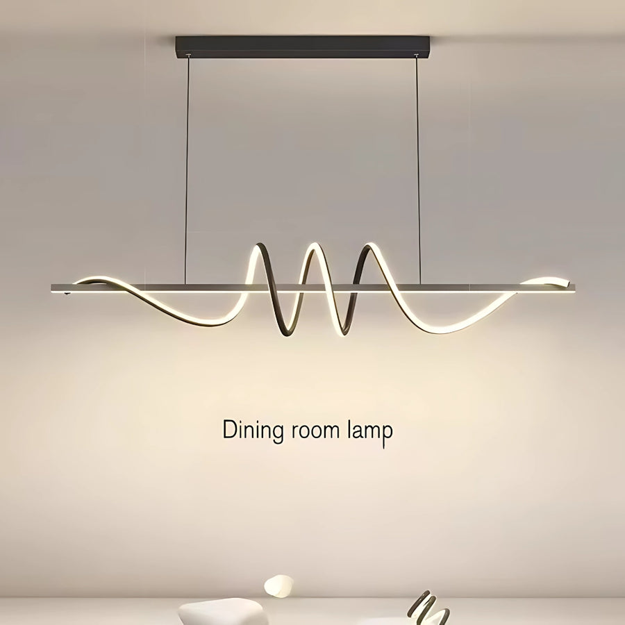 LED lustr zavěšený dálkovým ovládáním stuhy, 66W, nastavitelnou výškou, chlad/horké/neutrální světlo, nestabilní, černé