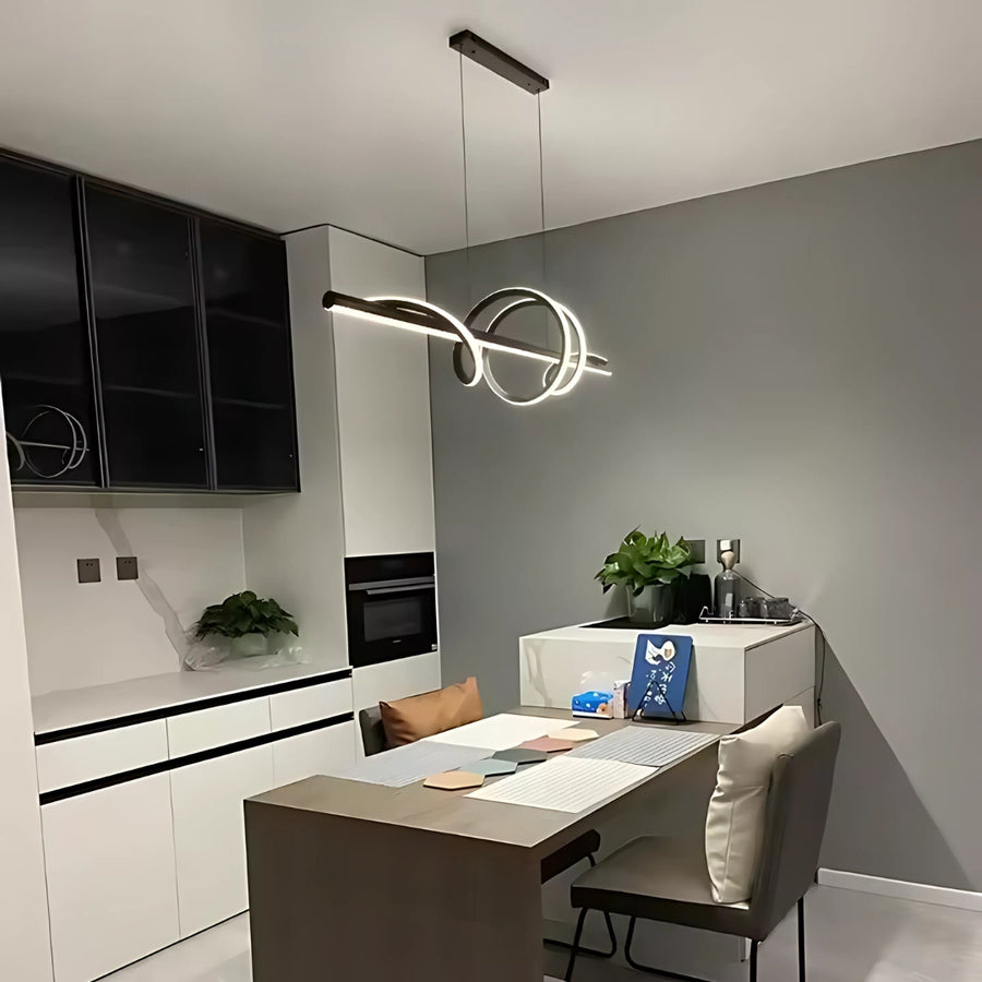 LED lustr zavěšený dálkovým ovládáním stuhy, 66W, nastavitelnou výškou, chlad/horké/neutrální světlo, nestabilní, černé