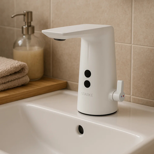 Baterie Washbasin se senzorem, sanitární mosaznou, bílou, RW-190Wh