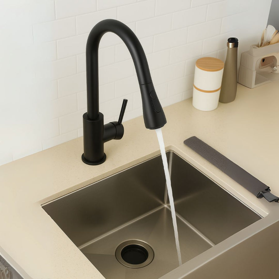 Extrahovatelná kuchyňská baterie, dotyková/pachatelská trubka, nerezová ocel, černá, CF/Touch/2