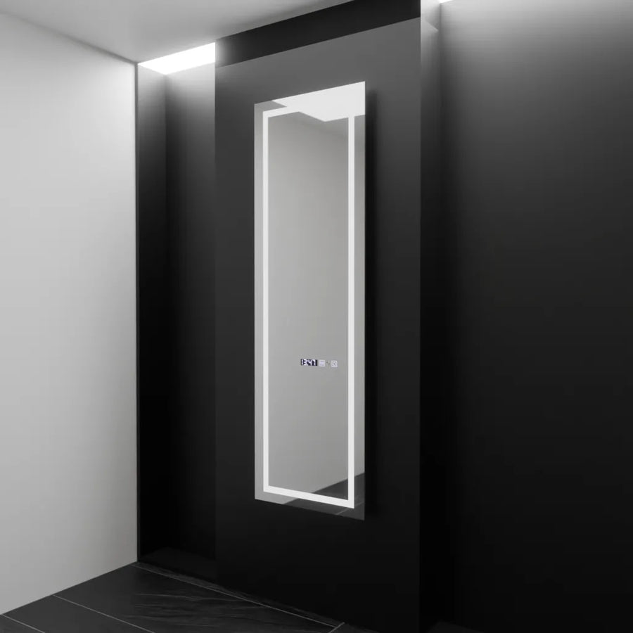 Zrcadlový LED obdélníkový 45x140cm Giulia Sensor Radar Marcello Desical Clock Defrock System