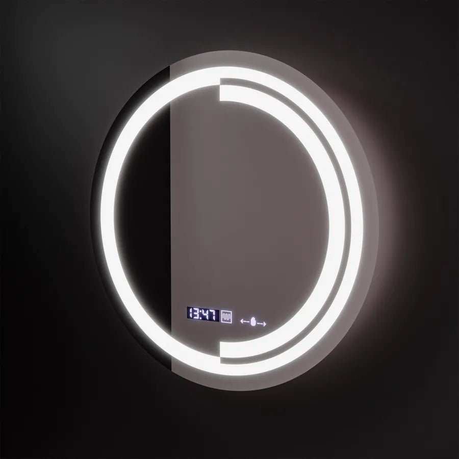 60 cm kulatý LED zrcadlový pohyb Senzor Consuel Marcellow Dimable Clock Defrosting System