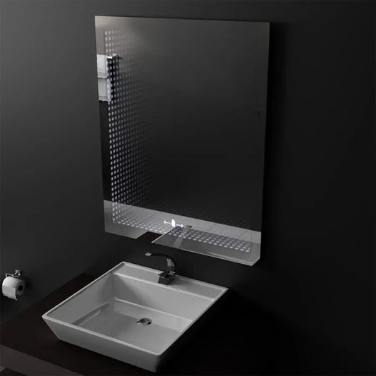 Zrcadlo LED obdélníkový 60x80 cm morrin senzor pohybu Morcellow efekt 3d