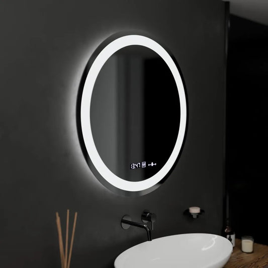 60 cm kulatý LED zrcadlo Celeste Motionglow Marcello Dimable Clock Defrition System
