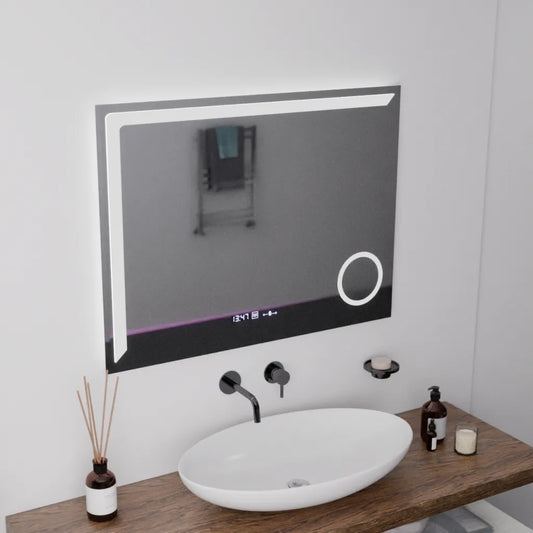 Zrcadlo LED obdélníkový 80x60cm Precision Motiongllow Marcello Desiclatic Clock Defrosting System