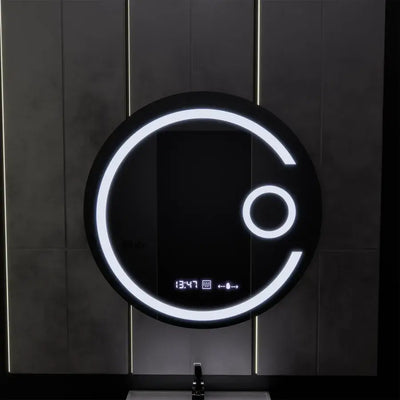 Mirror LED ROUND 60CM Visio Motionglow Marcello System Dezoring Clock & Teplometer Dimable Cosmetics