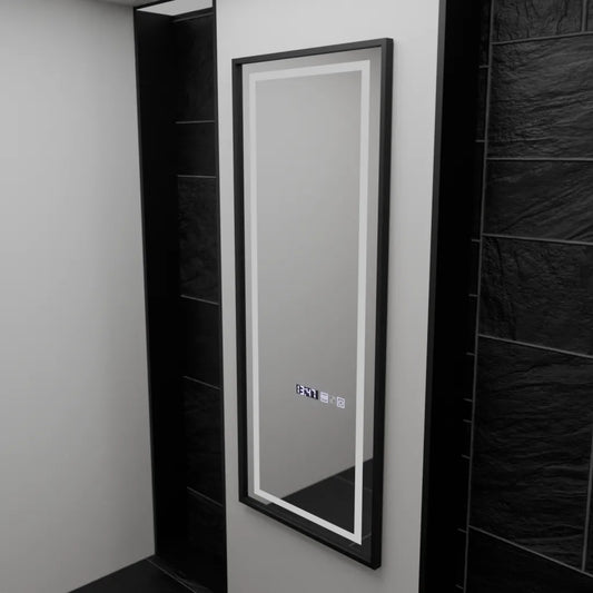 Mirror LED Rectangula 60x150cm Senzor Sensor Radar Marcello Clock DeFrost & Dimable teploměr