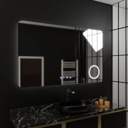 Zrcadlo LED obdélníkový 100x60 cm Celeste Motionglow Marcello demontážní hodiny odmrazování systému termometr