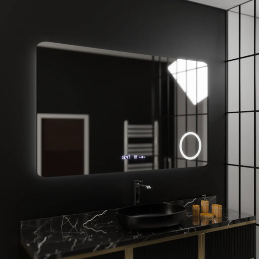Zrcadlo LED obdélníkový 100x60 cm Celeste Motionglow Marcello demontážní hodiny odmrazování systému termometr