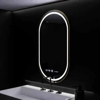 Mirror LED Oval 50x80cm Roven Sensor Motiongllow Marcello Disputa Dimabil Disprution System