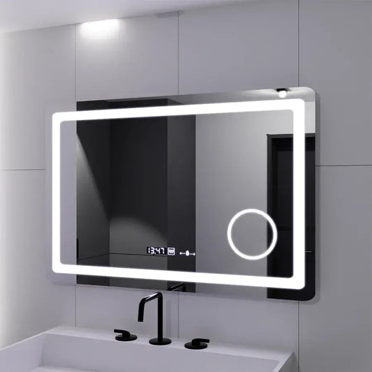 Zrcadlo LED obdélníkový 90x60cm Souverain Motionglow Marcello Desical Clock Defrosting System