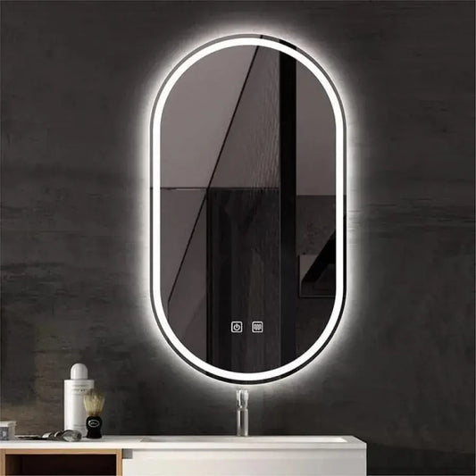 Mirror LED Oval 50x80 Velara Touch Defrition System, Dimable